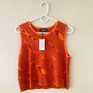 Cider XL psychedelic swirl knitted top NWT